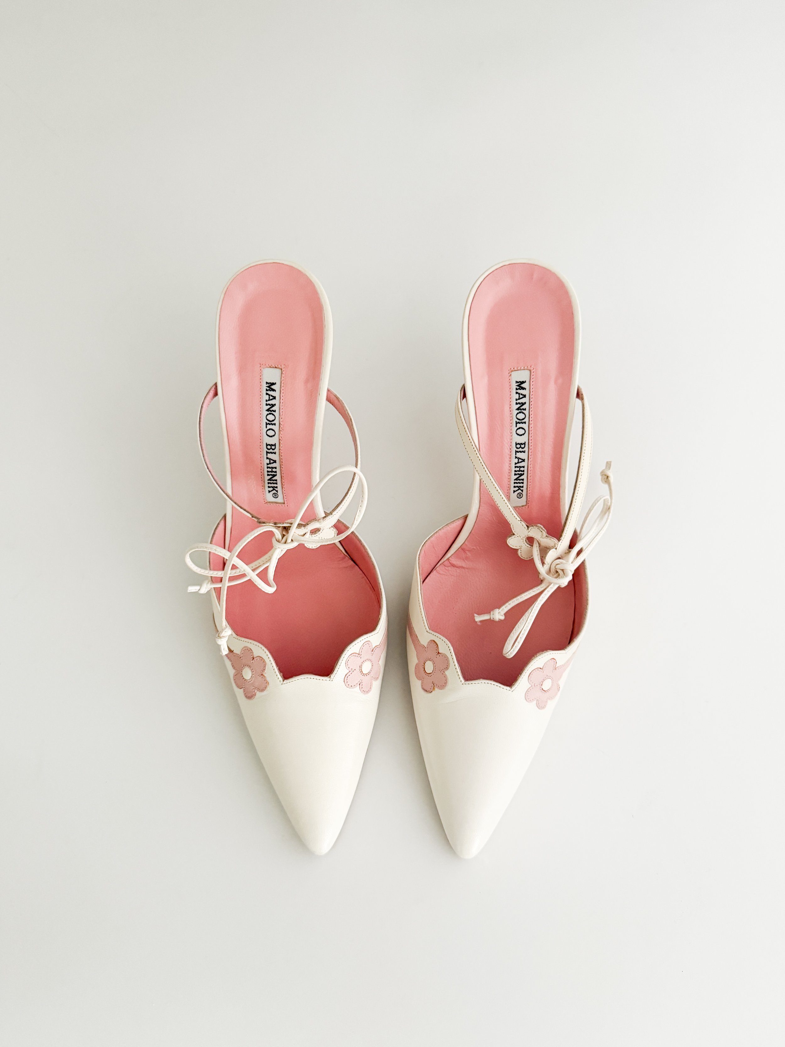Chanel Vintage Soft Pink & Ivory Pearlescent Toe Cap Chanel Vintage Soft Pink & Ivory Pearlescent Toe Cap