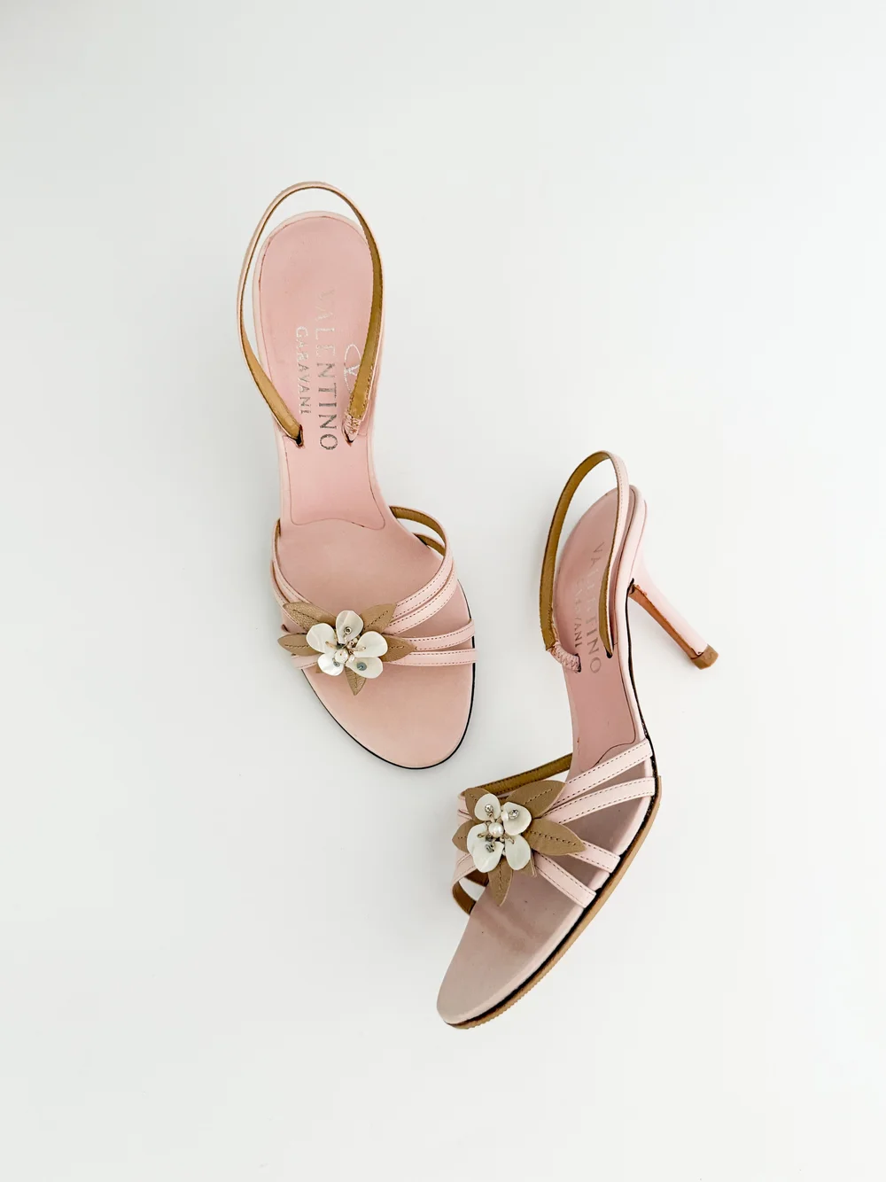 Valentino フラワー装飾 ハイヒールサンダル 37 Valentino フラワー装飾 ハイヒールサンダル 37