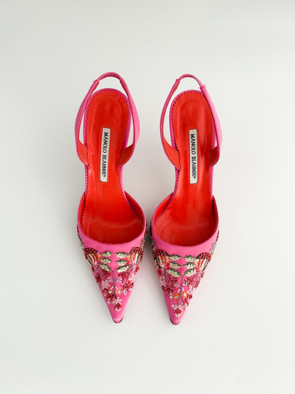 Manolo Blahnik Beaded Slingback Mule Heels (US 8 / IT 38 Manolo Blahnik Beaded Slingback Mule Heels (US 8 / IT 38