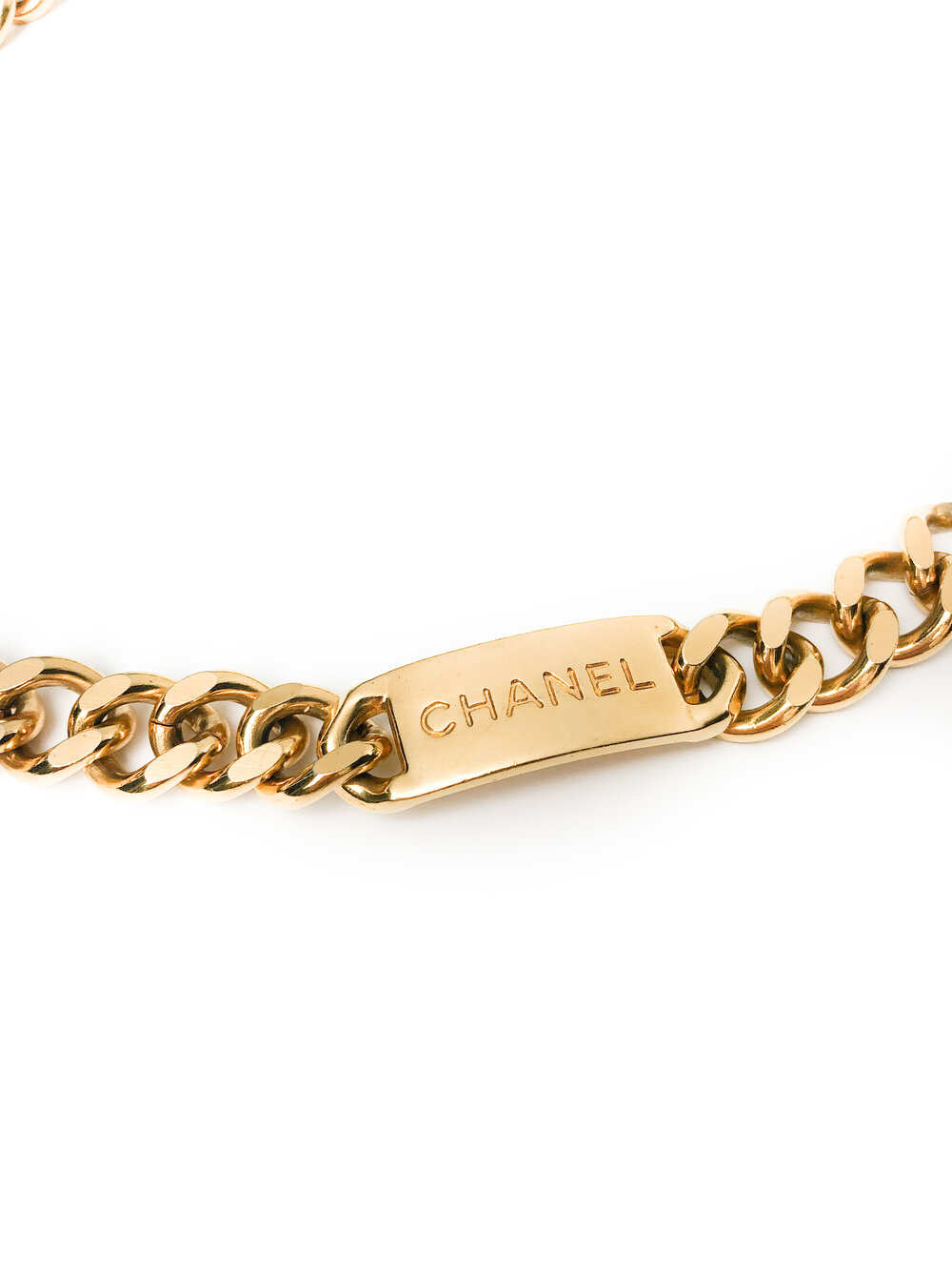 Chanel Vintage ’93 Leather Woven Chain Link Belt Sz 75