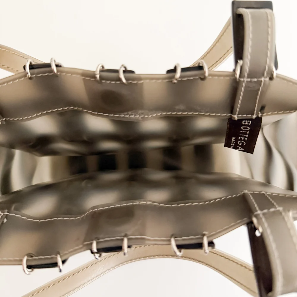 Bottega Veneta Vintage Iconic Intrecciato Mother of Pearl Purse —