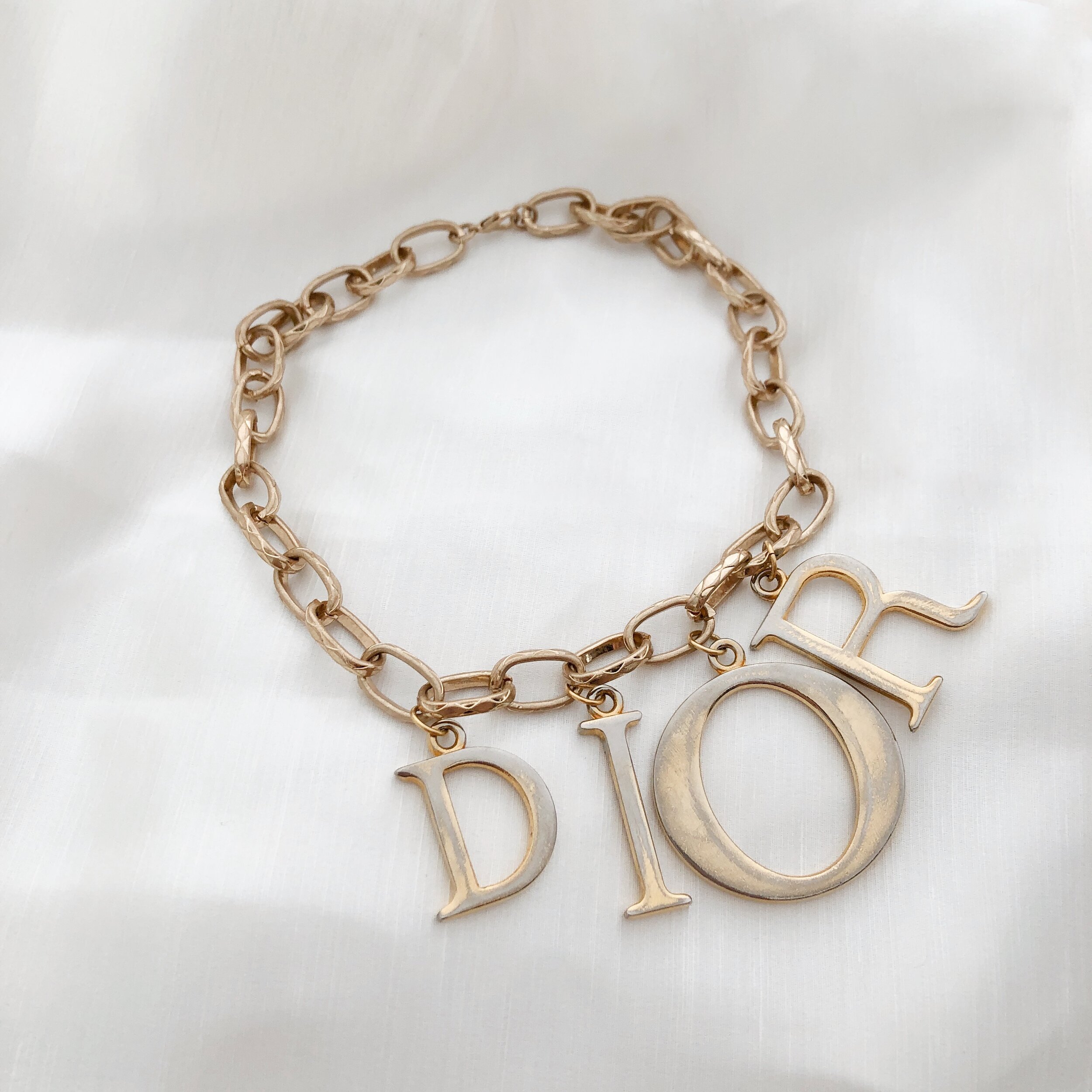 dior initial necklace