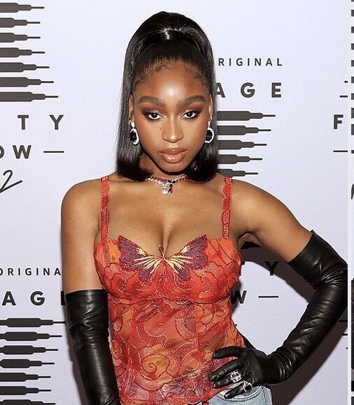 Normani wears a bustier from sororité.