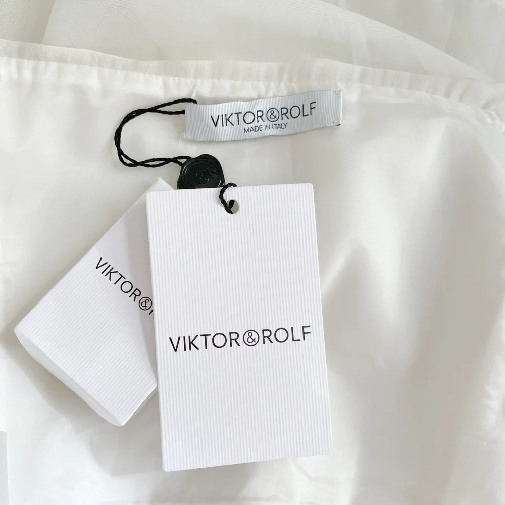 Nwt Viktor Rolf Ivory Sheer Bow Mini Bridal Dress Medium Sororite