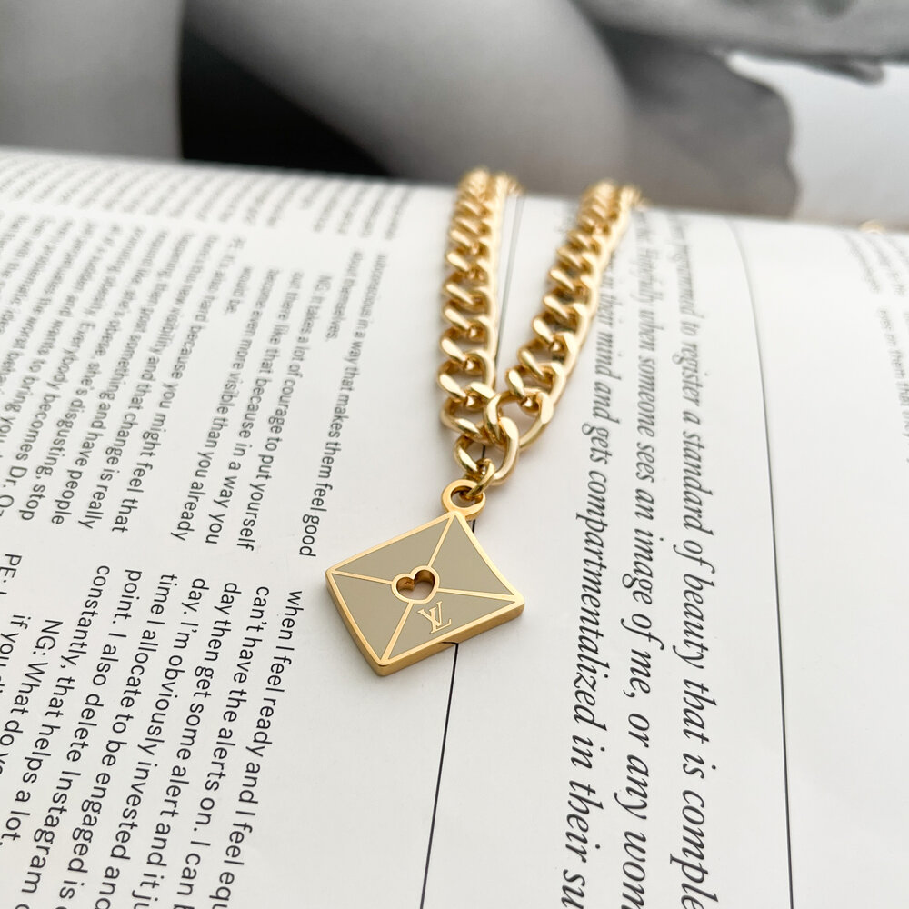 Jewelry, Love Of Vintage Gold Reworked Lv Necklace