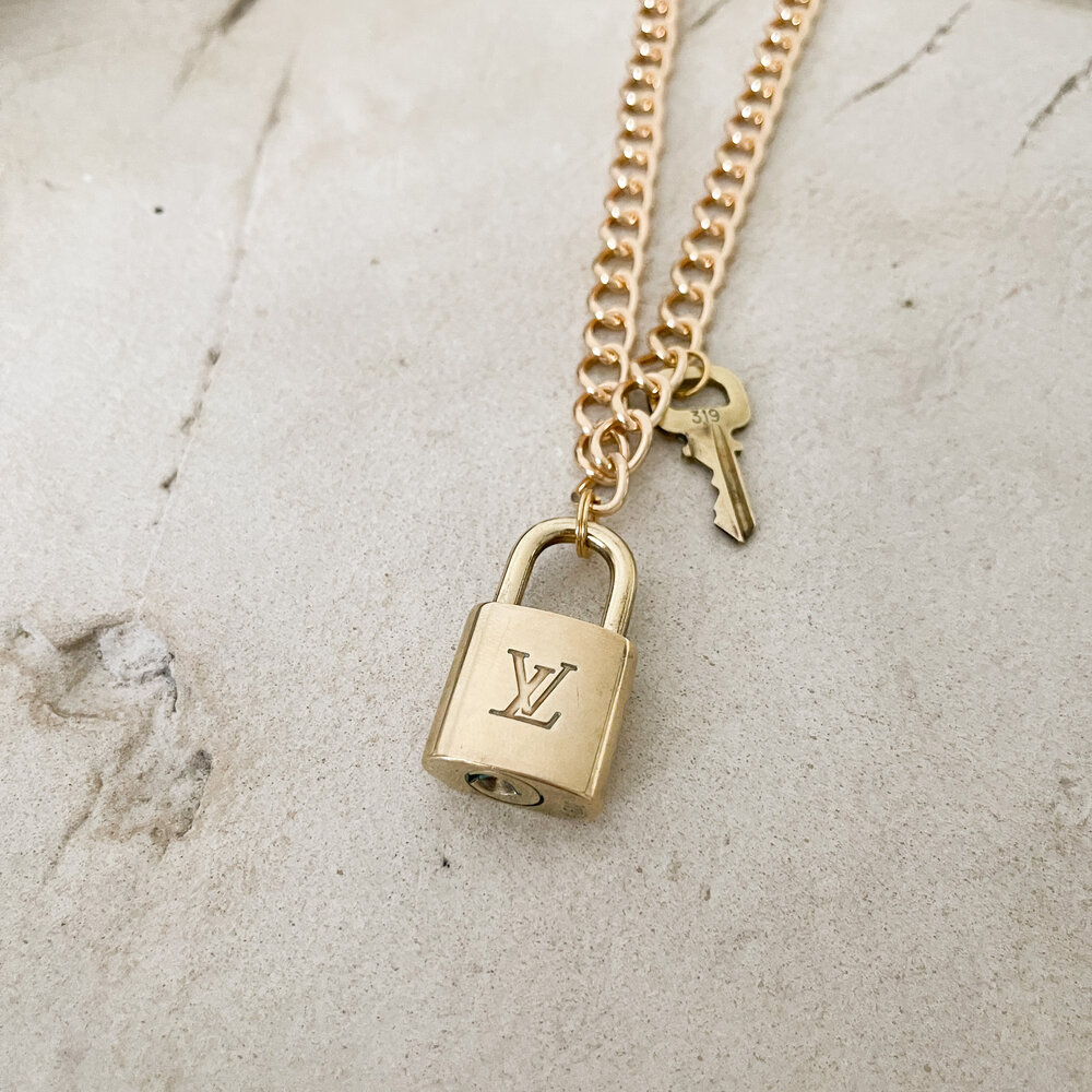 Louis Vuitton Engraved Polished Lock Key Repurposed —