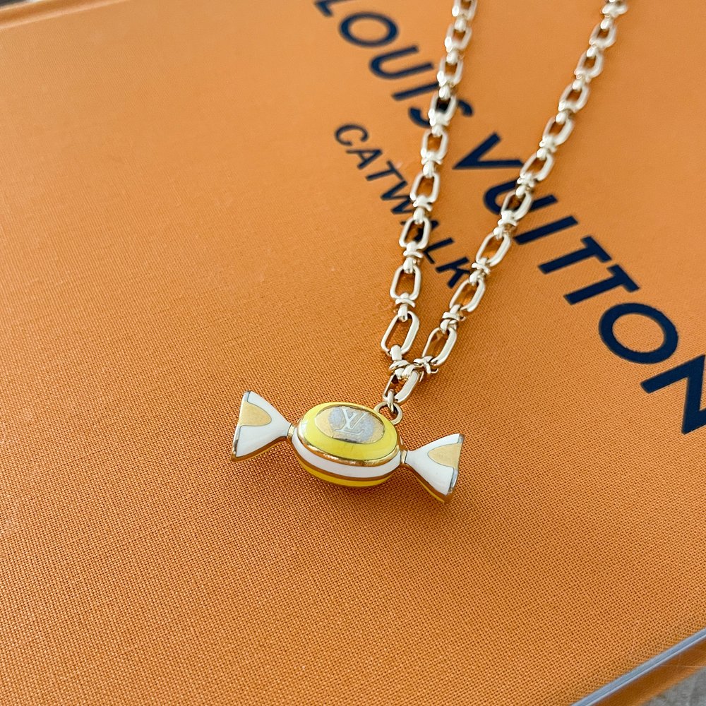 RARE Louis Vuitton LV Wrapped Candy Necklace - Canary Yellow