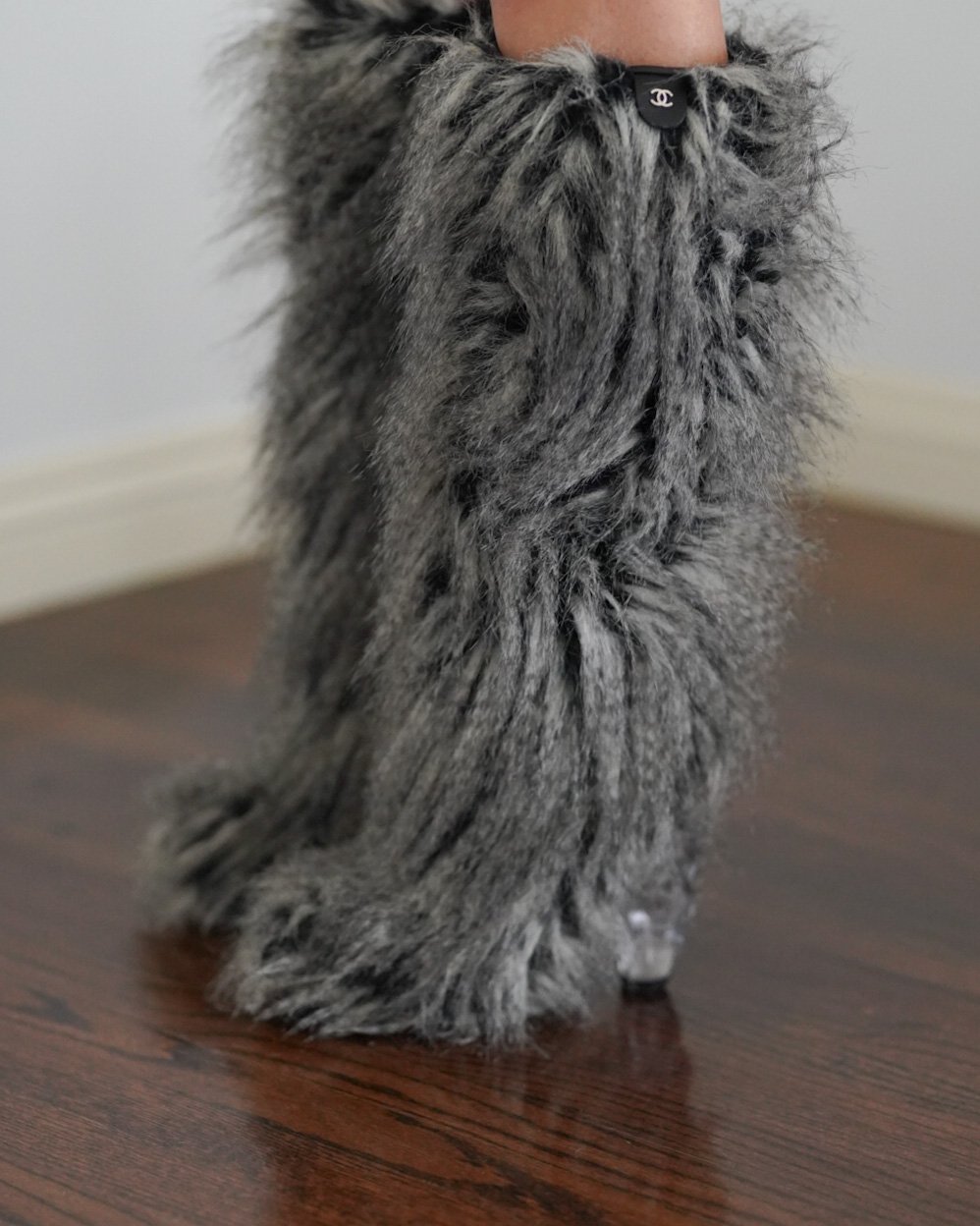 Chanel Fall 2010 Faux Fur Fantasy Shaggy Knee-High Statement Boots