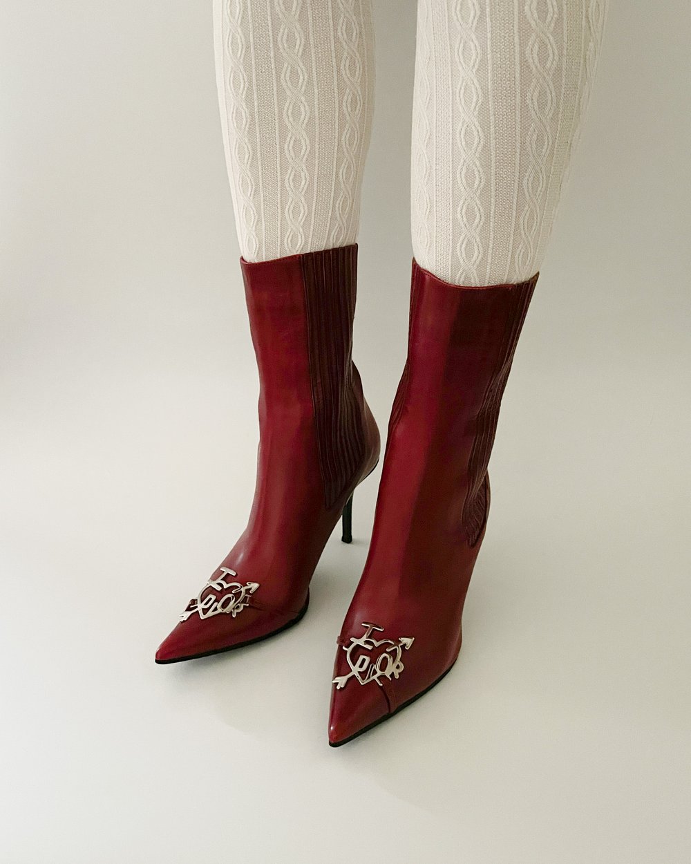Christian Dior by John Galliano 2000's I HEART DIOR Iconic Leather Boot  Heels (US 7 / IT 38) — sororité.