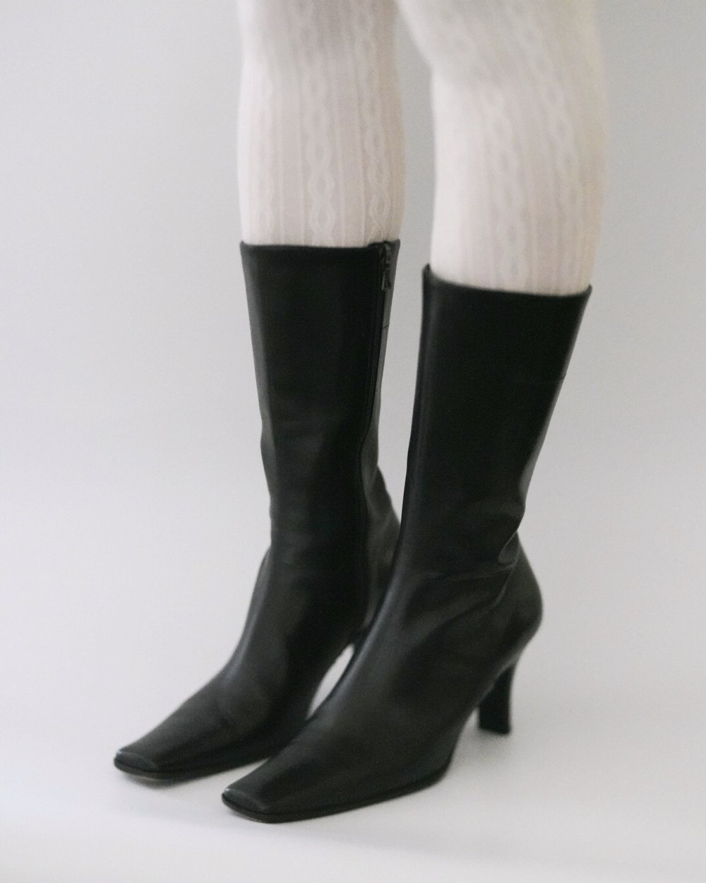 Prada Vintage Classic Black Leather Boots (US  - 9 Narrow / IT 39) —  sororité.