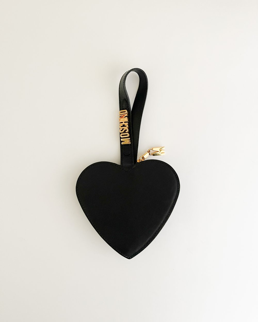 Moschino Vintage 1990's Iconic Black Logo Mini Heart Wristlet - As Seen on  The Nanny — sororité.