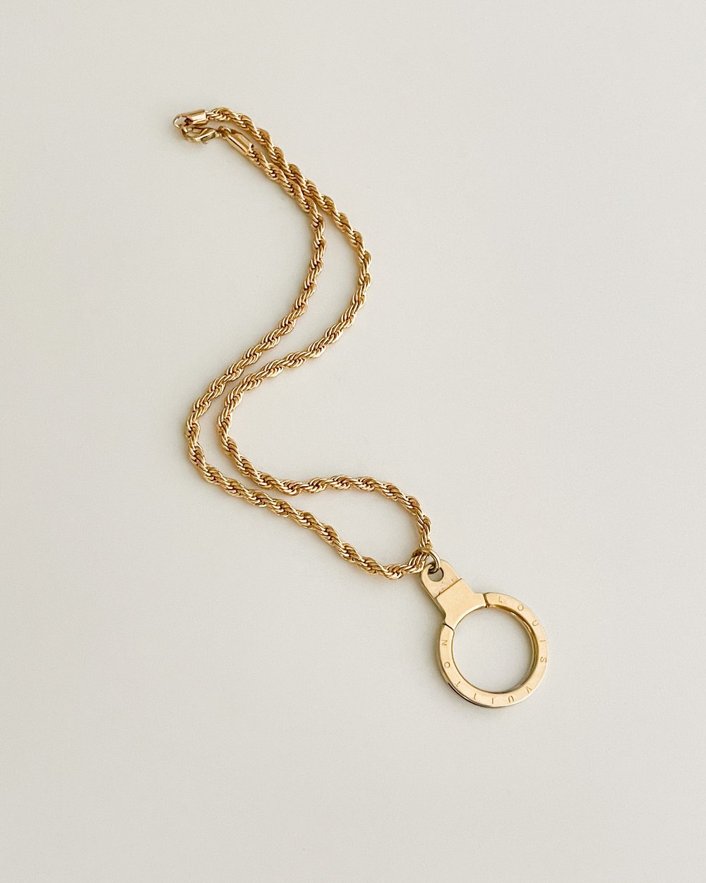 Louis Vuitton Engraved Keyring Reworked Necklace — sororité.
