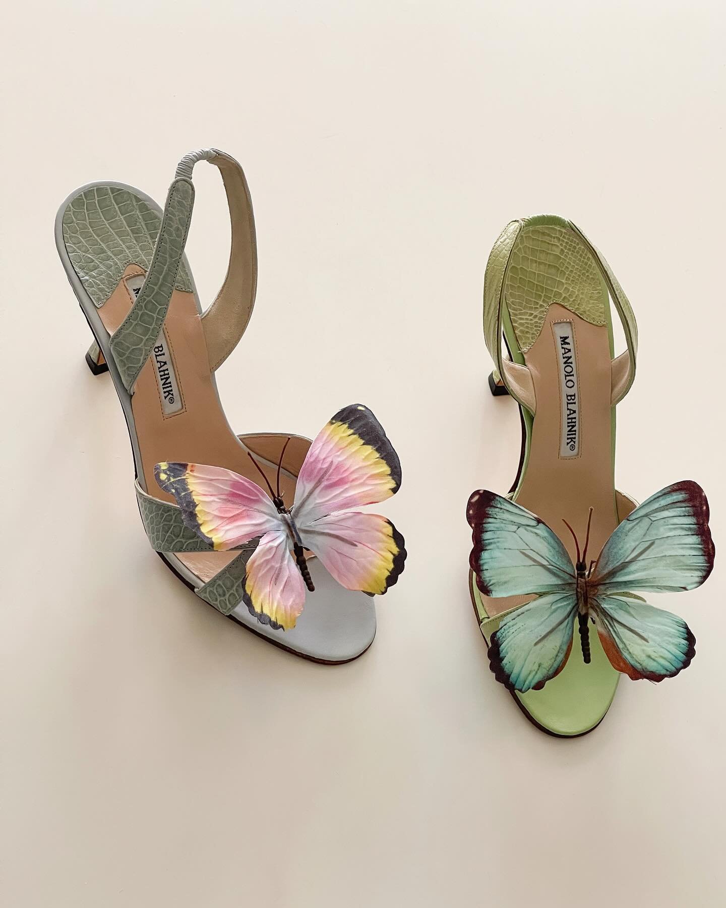 le papillon 🦋 save the date: the sororit&eacute; garden of time collection, featuring archival floral runway pieces, museum-worthy designer styles, antique Edwardian garments, and more spring &amp; summer heels, arrives online next Friday, April 26t