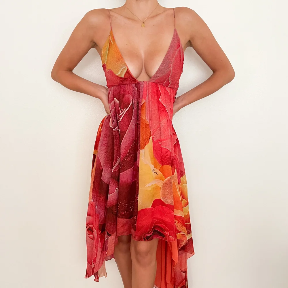 Just Cavalli by Roberto Cavalli Archival Floral Print High-Low