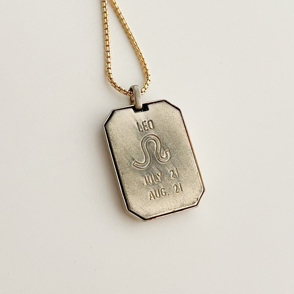 Pierre Cardin Leo Zodiac Reworked Pendant Necklace with Genuine