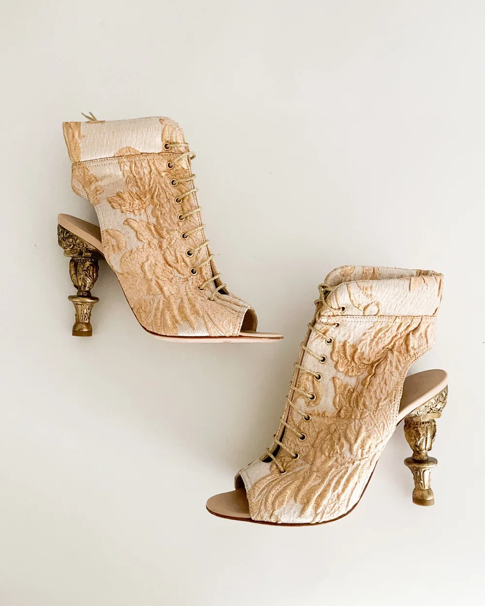 Chanel Resort 2013 Paris-Versailles Collection Gilded Lace-Up Boot