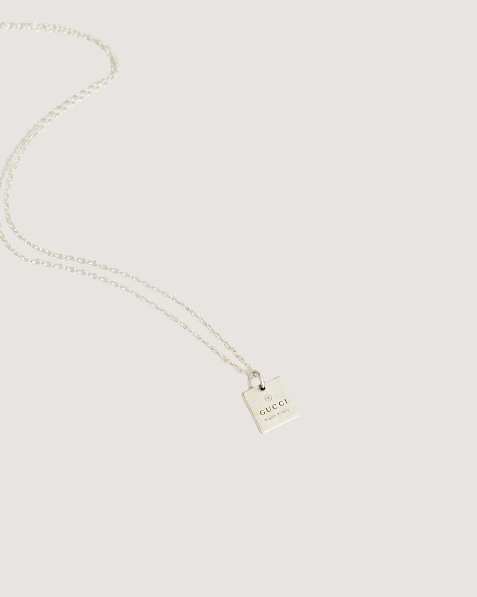 Gucci Sterling Silver Vintage Reworked Mini Charm Necklace