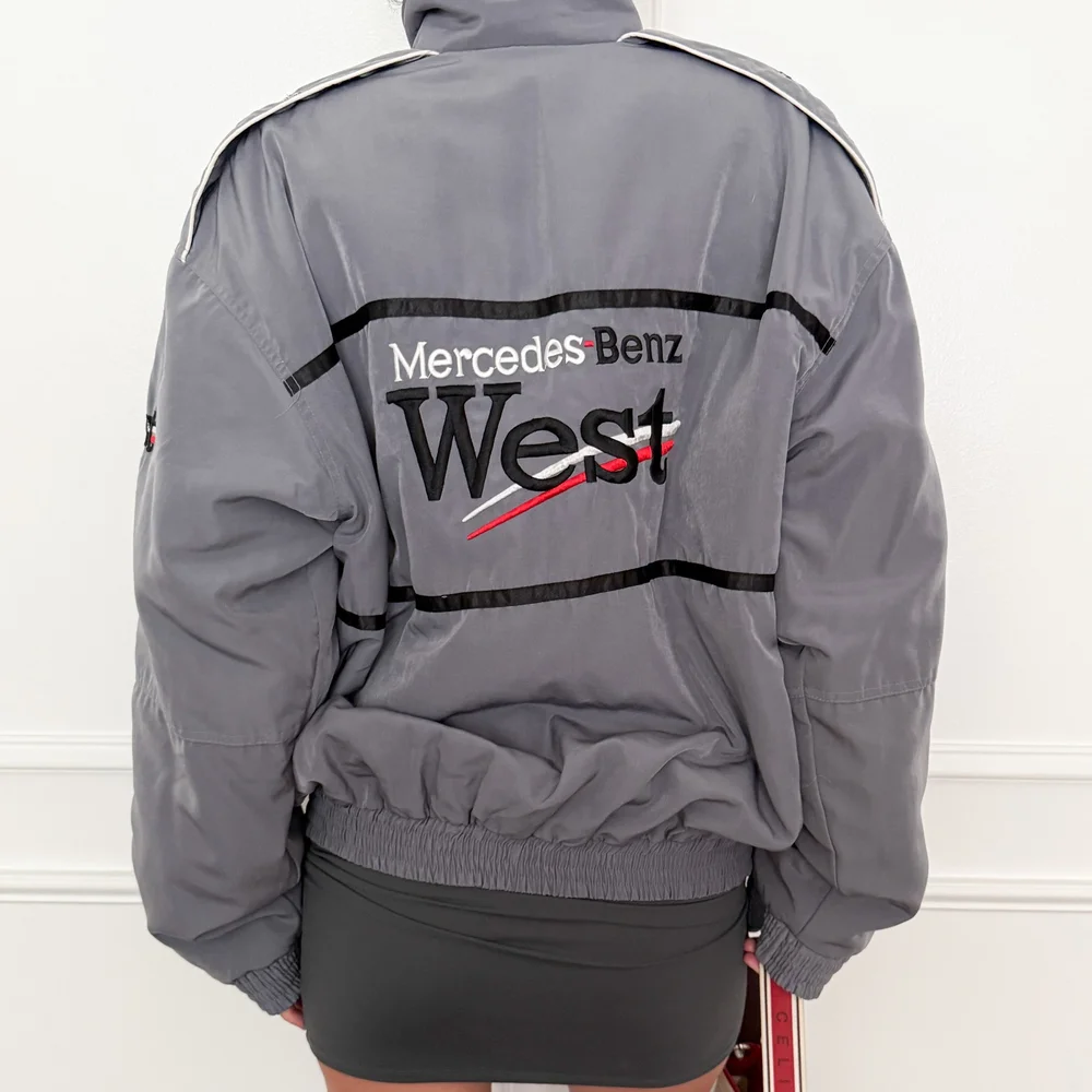Mercedes Benz McLaren ジャケット グレー/ブラック Vintage Mercedes Benz McLaren F1 Racing Mens Jacket Y2K Hype