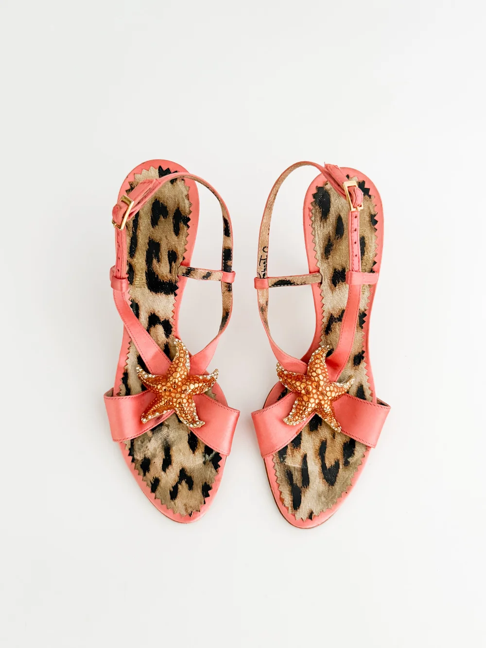 15日roberto cavalli 龍神の爪 大幅値下げ！ Roberto Cavalli Rare Starfish Sandal Heels (US 7 / IT 37) — sororité.