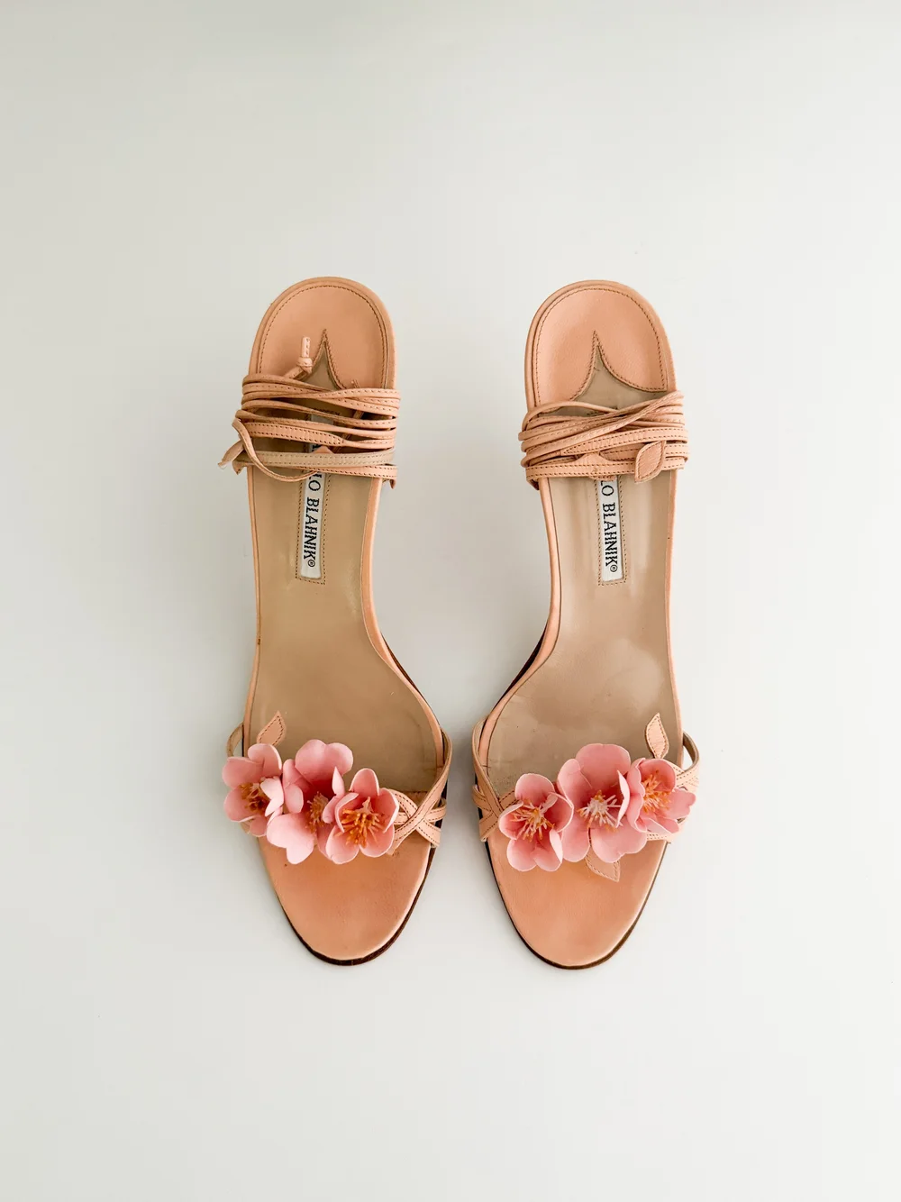Manolo Blahnik Sakura Cherry Blossom Vine Ankle Wrap