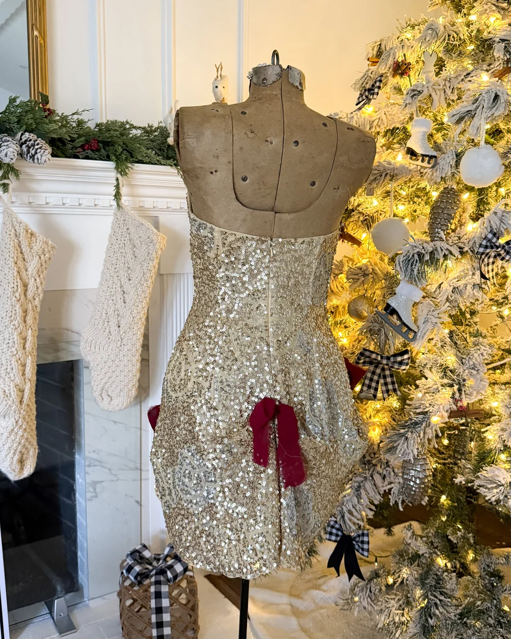 The Sororit Collection: Designer Sparkling Diamond 100% Silk Gold Draping  Bow Embellished Dress (Medium)  sororit.