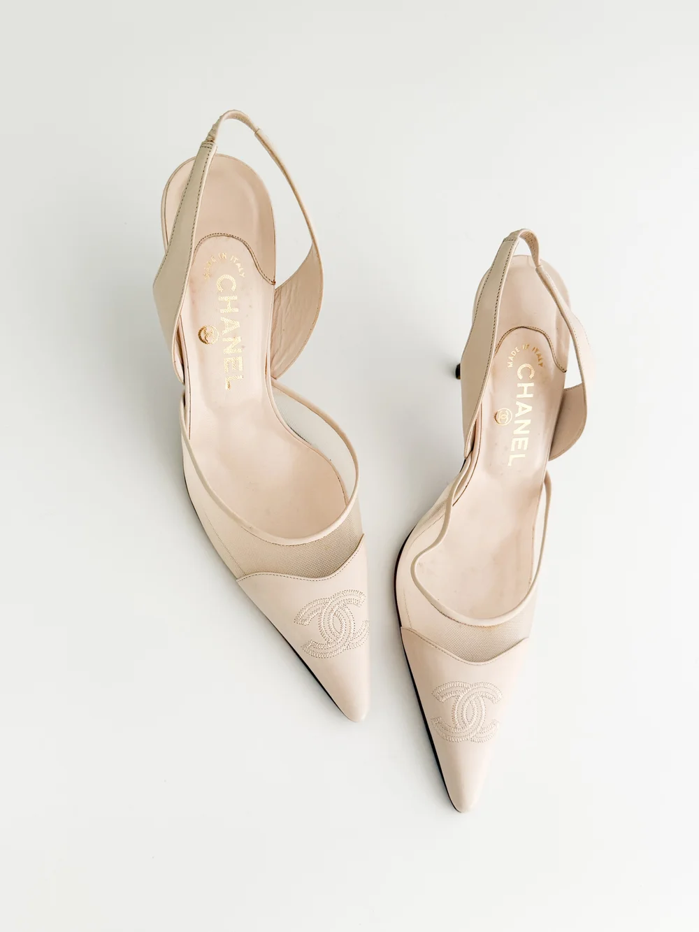 CHANEL ベージュ ハイヒール 37 Chanel Slingback Pumps, IT 37 – byrenn