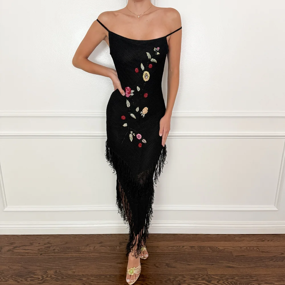 white christmas dresses Swimwear Josephine Mini Dress Cover Up Black main image 1