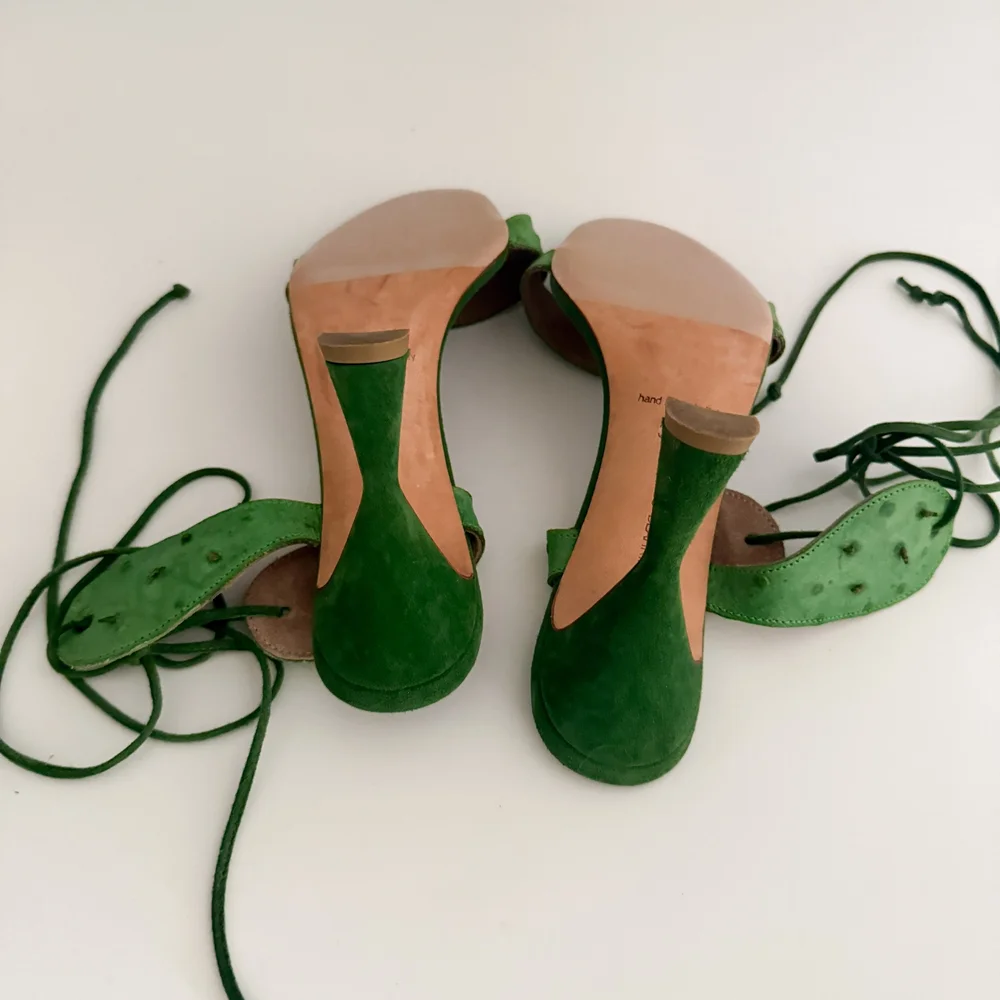 Manolo Blahnik Cactus Ankle Wrap Sandal Heels (US 8 / IT 37.5