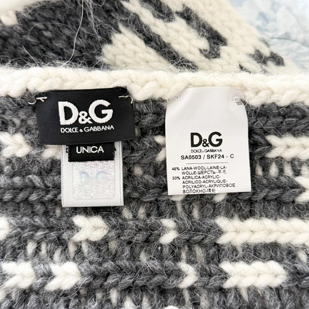 Dolce Gabbana D&G F/W 2010 Runway Snowflake Reindeer Sweater X