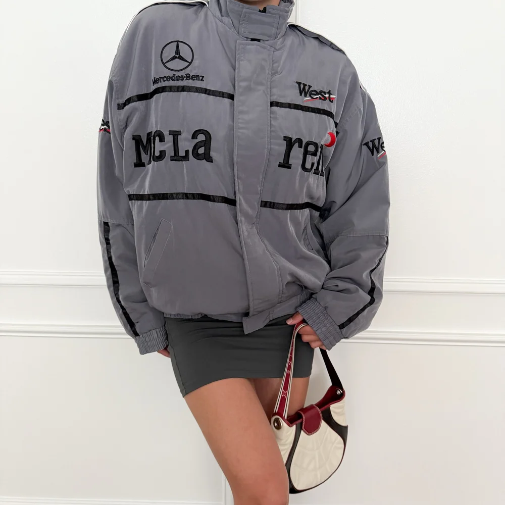 Mercedes Benz McLaren ジャケット グレー/ブラック Vintage Mercedes Benz McLaren West bomber racing jacket | eBay
