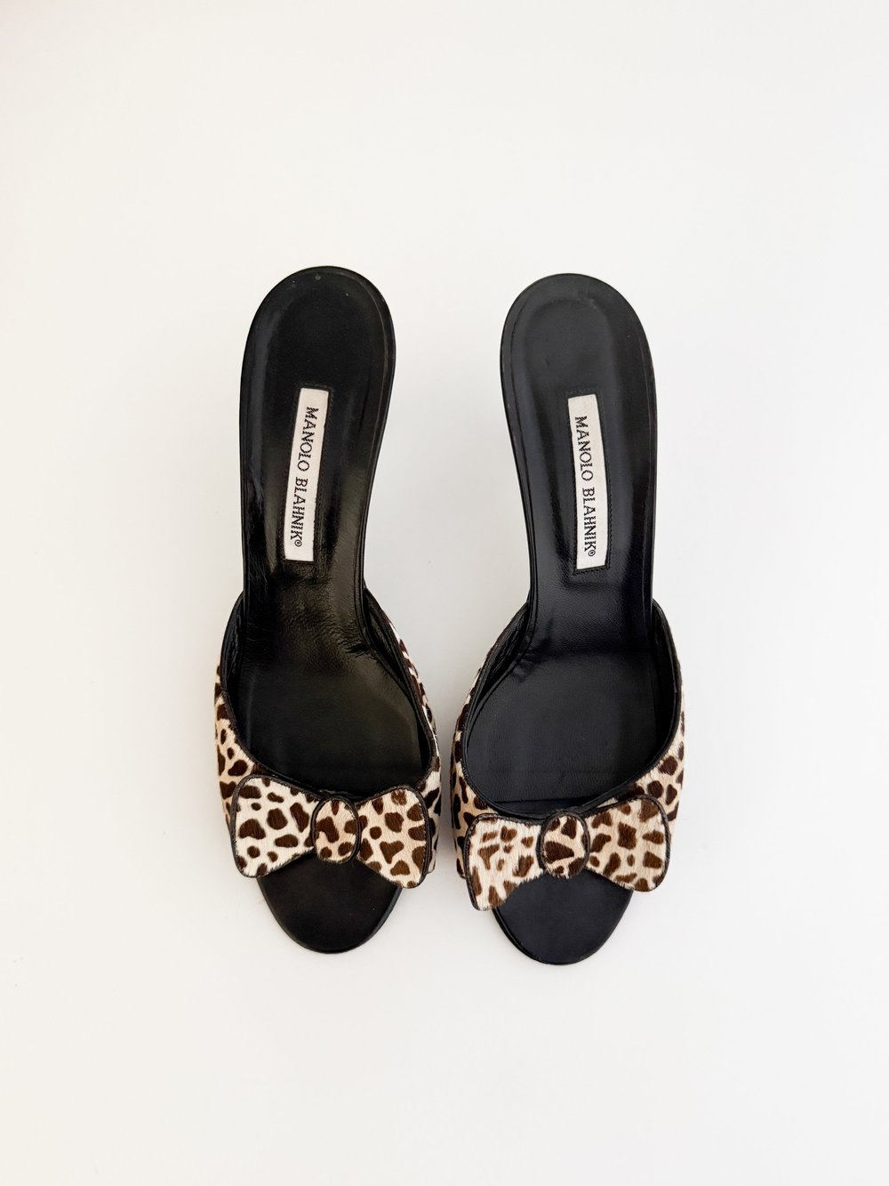 Black cheetah Manolo Blahnik Cheetah Manolo Blahnik Kitten Heels by Manolo Blahnik - Pickle main image 4