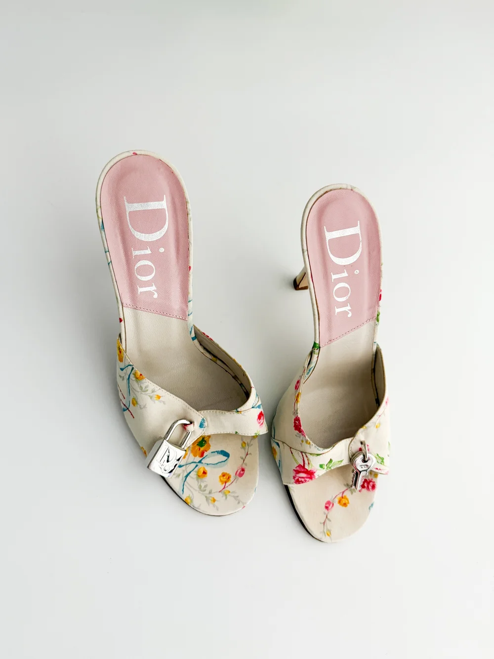 Christian Dior by John Galliano Vintage Floral Lock & Key