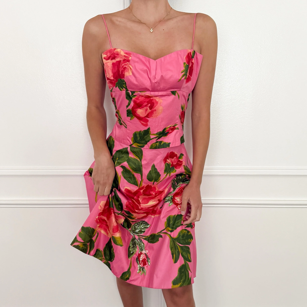 Blumarine S/S 2001 Vintage Runway Pink Floral Bustier & Skirt Two-Piece Ensemble (XS-S) sororit. Blumarine S/S 2001 Vintage Runway Pink Floral Bustier & Skirt Two-Piece Ensemble (XS-S) sororit.