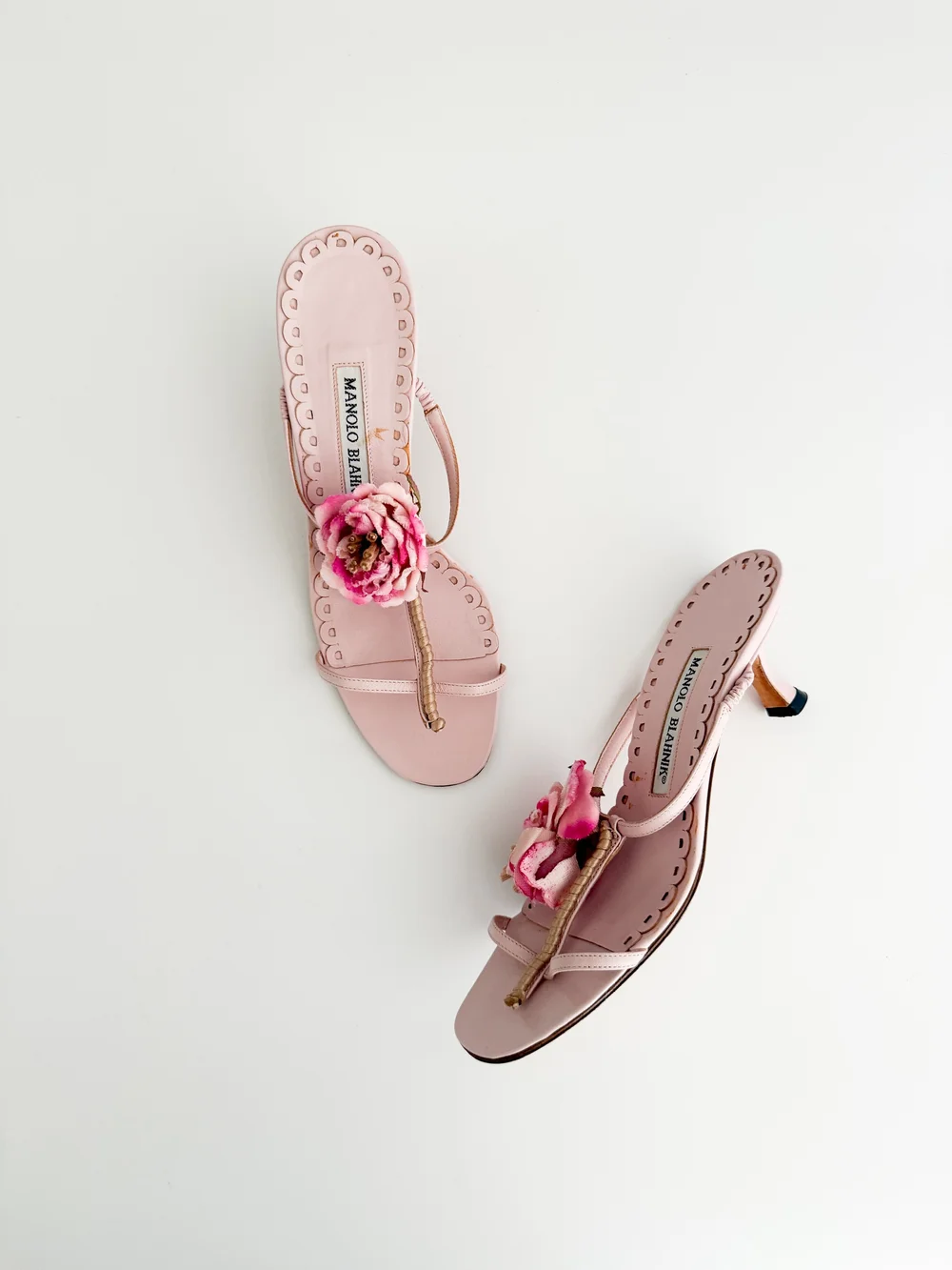 Manolo Blahnik サイズ36 1/2 ピンク レザー ハイヒール Manolo Blahnik サイズ36 1/2 ピンク レザー ハイヒール