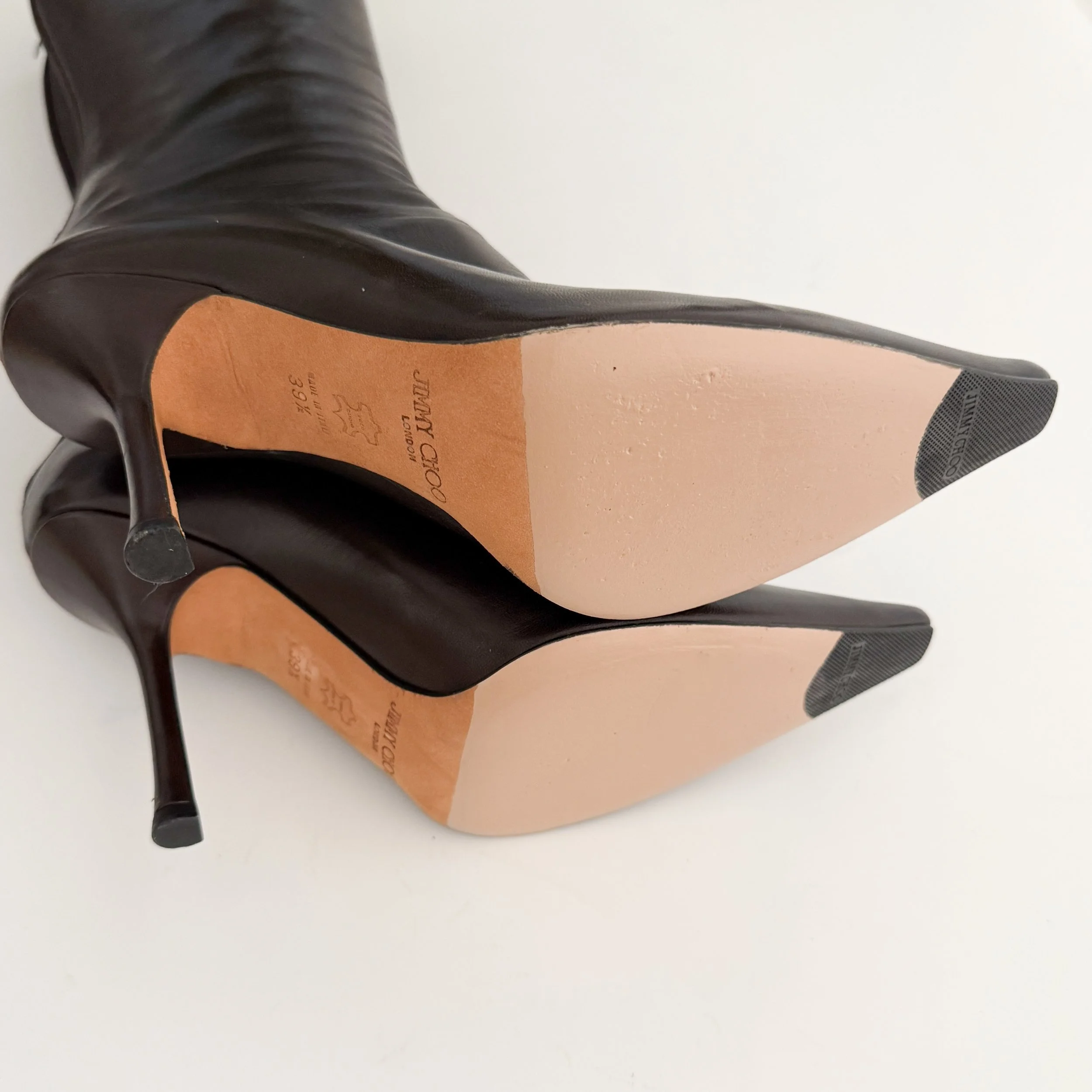 Manolo Blahnik ブラウン スエード ハイヒール　38.5 マノロブラニクブラウンスエード太ヒールパンプス
