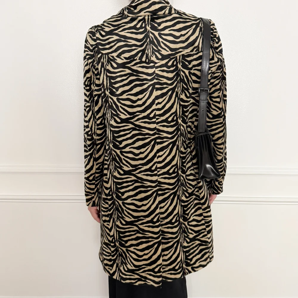 Betsey Johnson 2000's Zebra Print Coat (Medium) — sororité.
