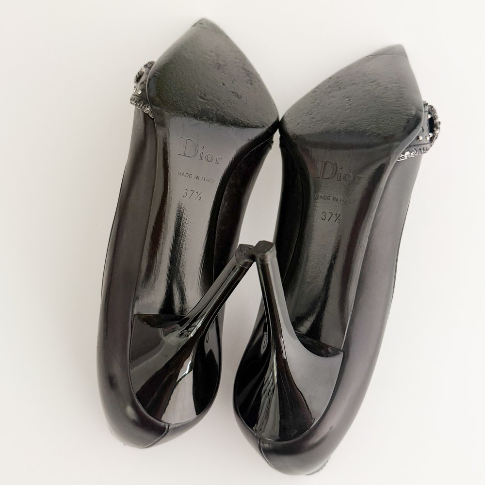 Christian Dior by John Galliano 2000's Black Leather 