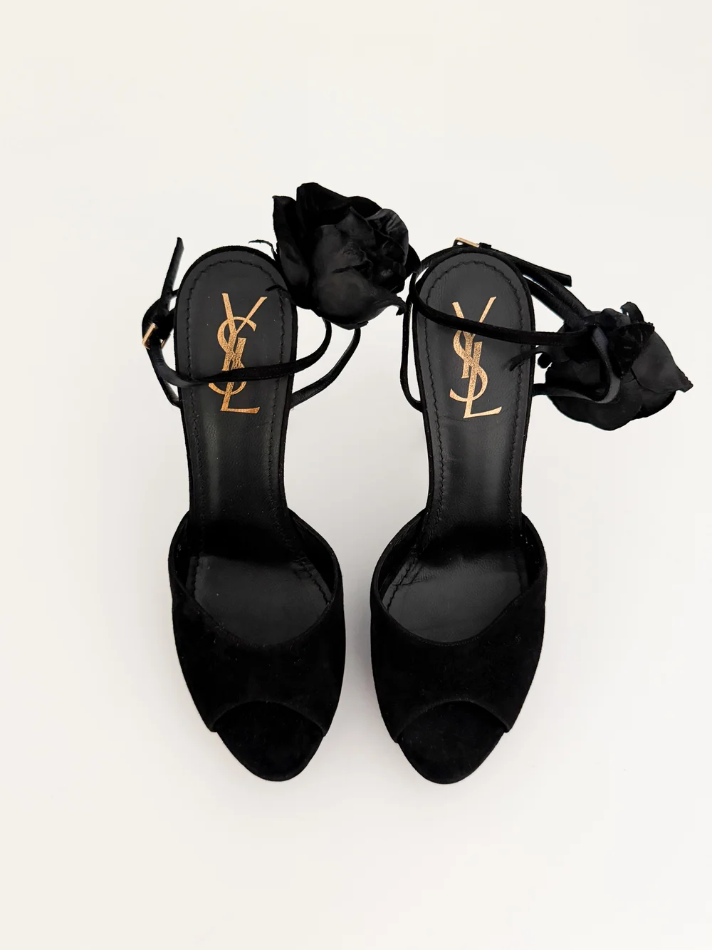 Yves Saint Laurent 2000's Rose Thorn Suede Heels (US 8.5 / IT 39