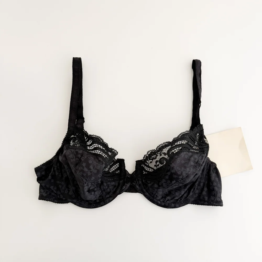 Christian Dior Vintage Floral Logo Bra (36B/34C/38A) — sororité.