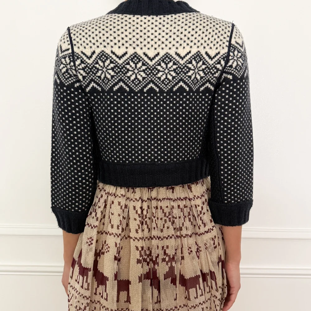 Dolce & Gabbana D&G F/W 2010 Runway Tied Snowflake Wool