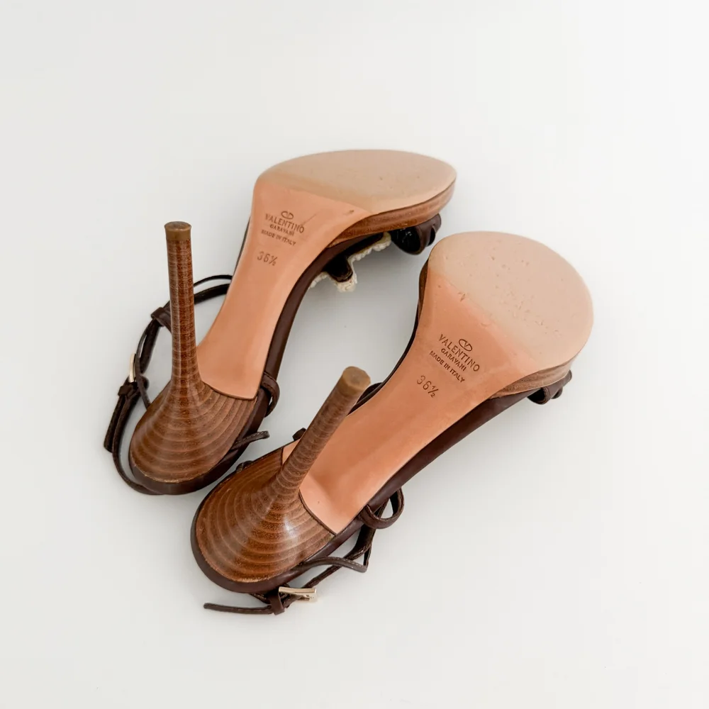 Valentino Garavani Pearl Beaded Starfish Sandal Heels (IT