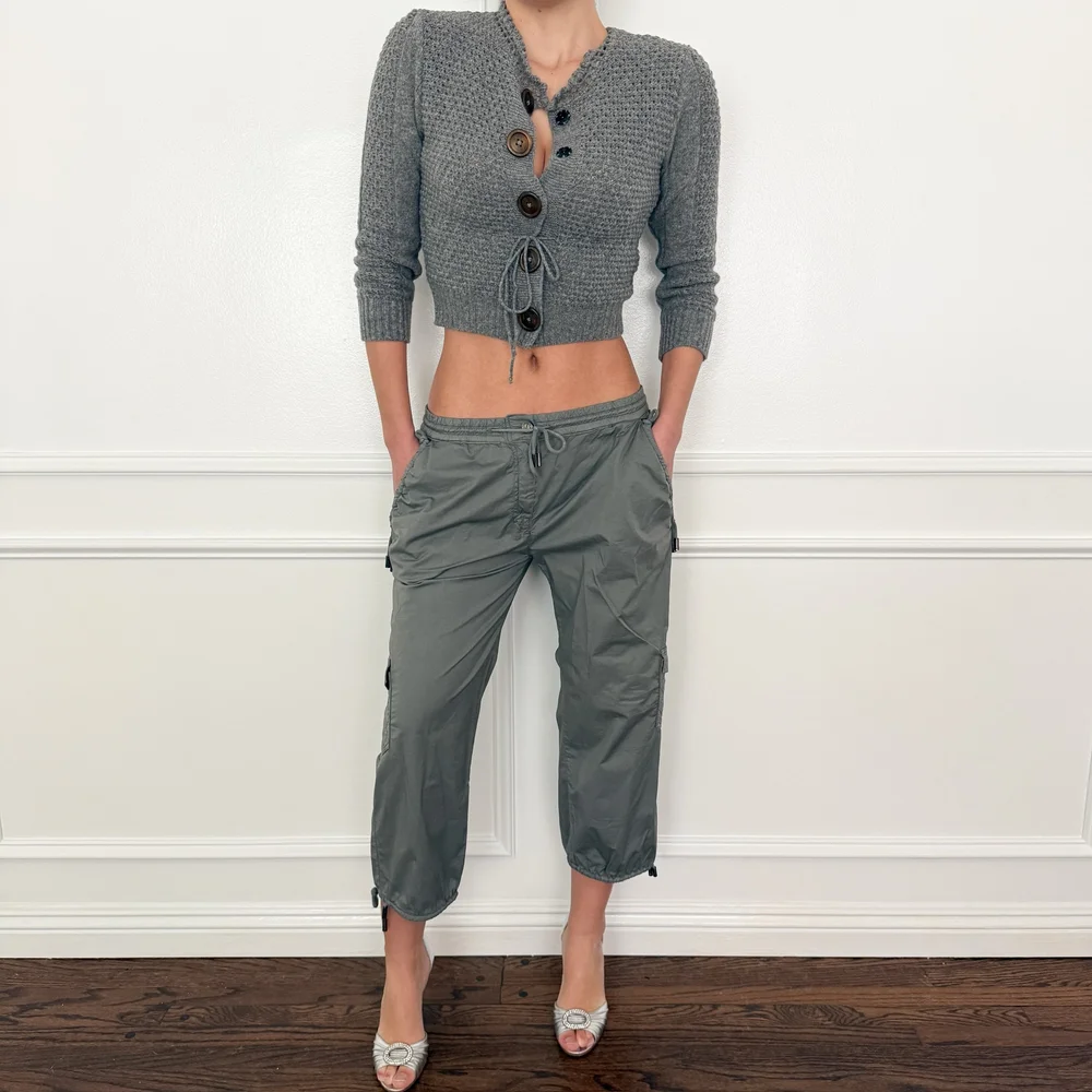 John Galliano 2000's Slate Utility Capris (Medium) — sororité.