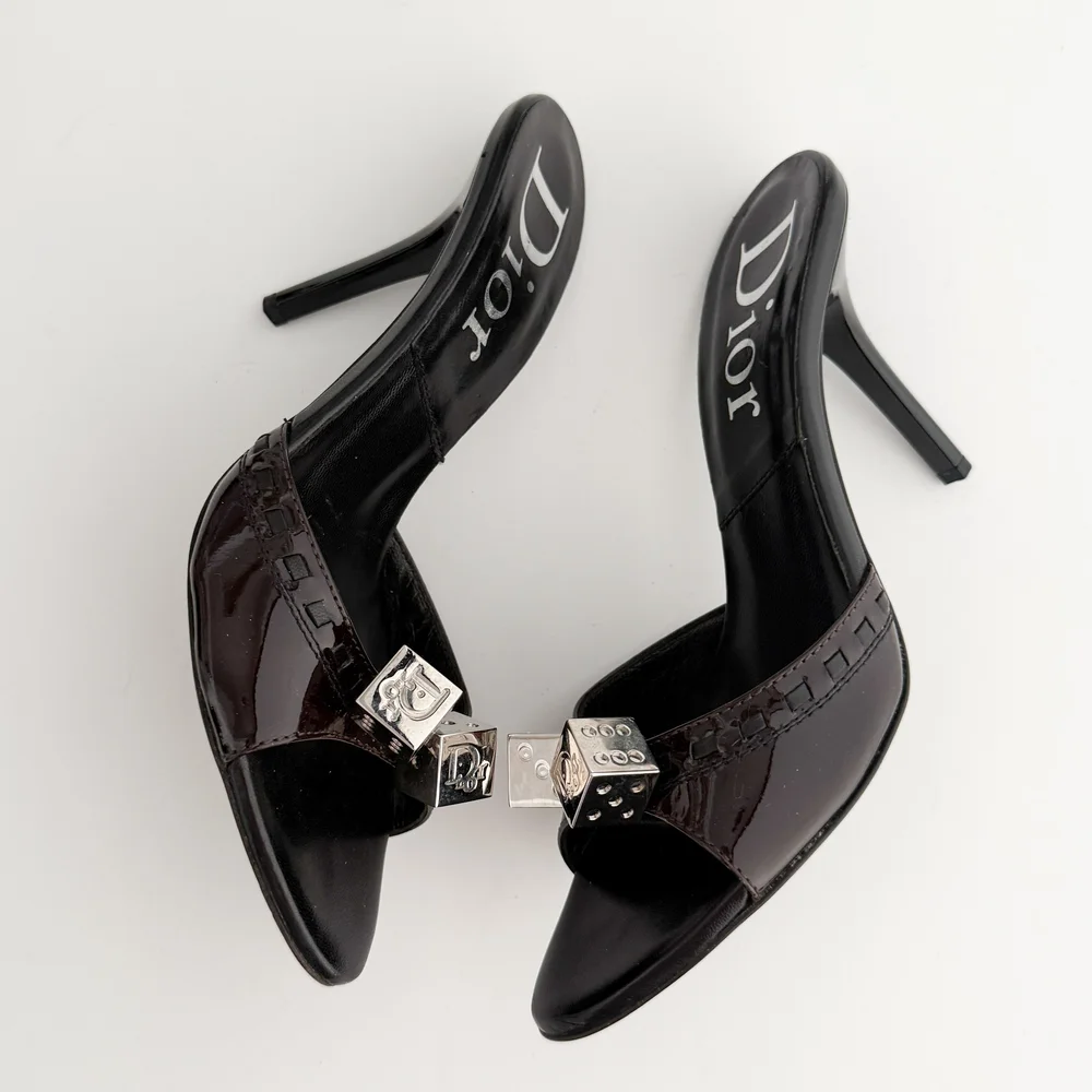 Christian Dior by John Galliano F/W 2004 Gambler Dice Sandal Heels