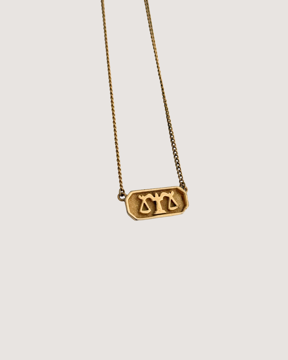 Vintage 1960's Libra Zodiac Choker Necklace