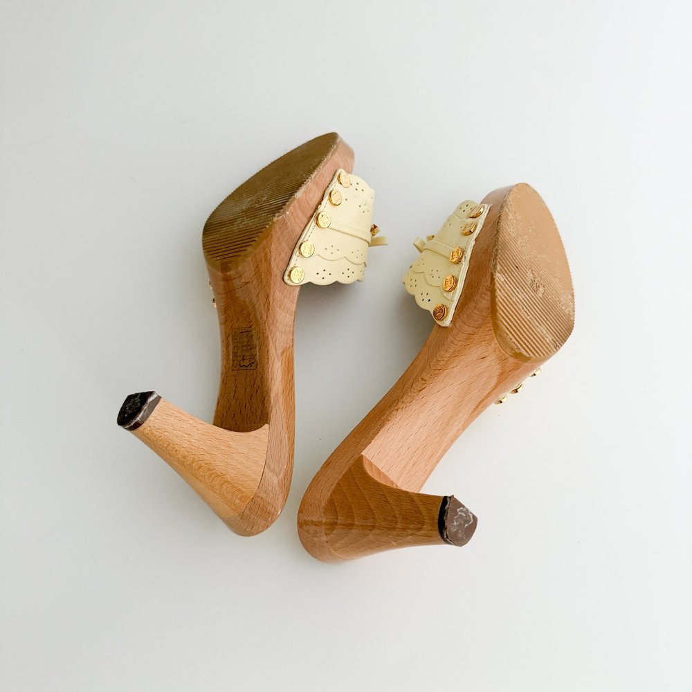 靴 Vintage celine shoes Old Celine by Phoebe Philo Leather tassels Loafers Heels