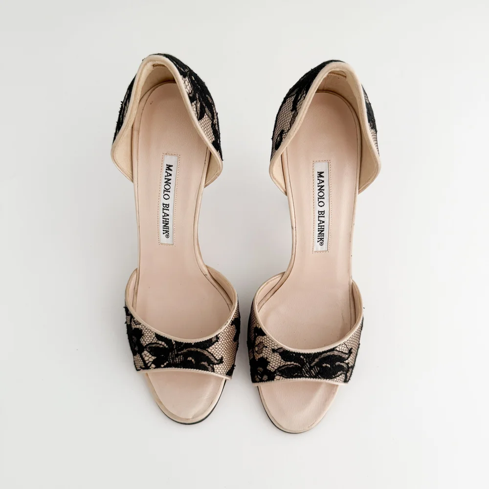 Manolo Blahnik ブラウン スエード ハイヒール　38.5 0400016840695_BEIGE?wid=600&