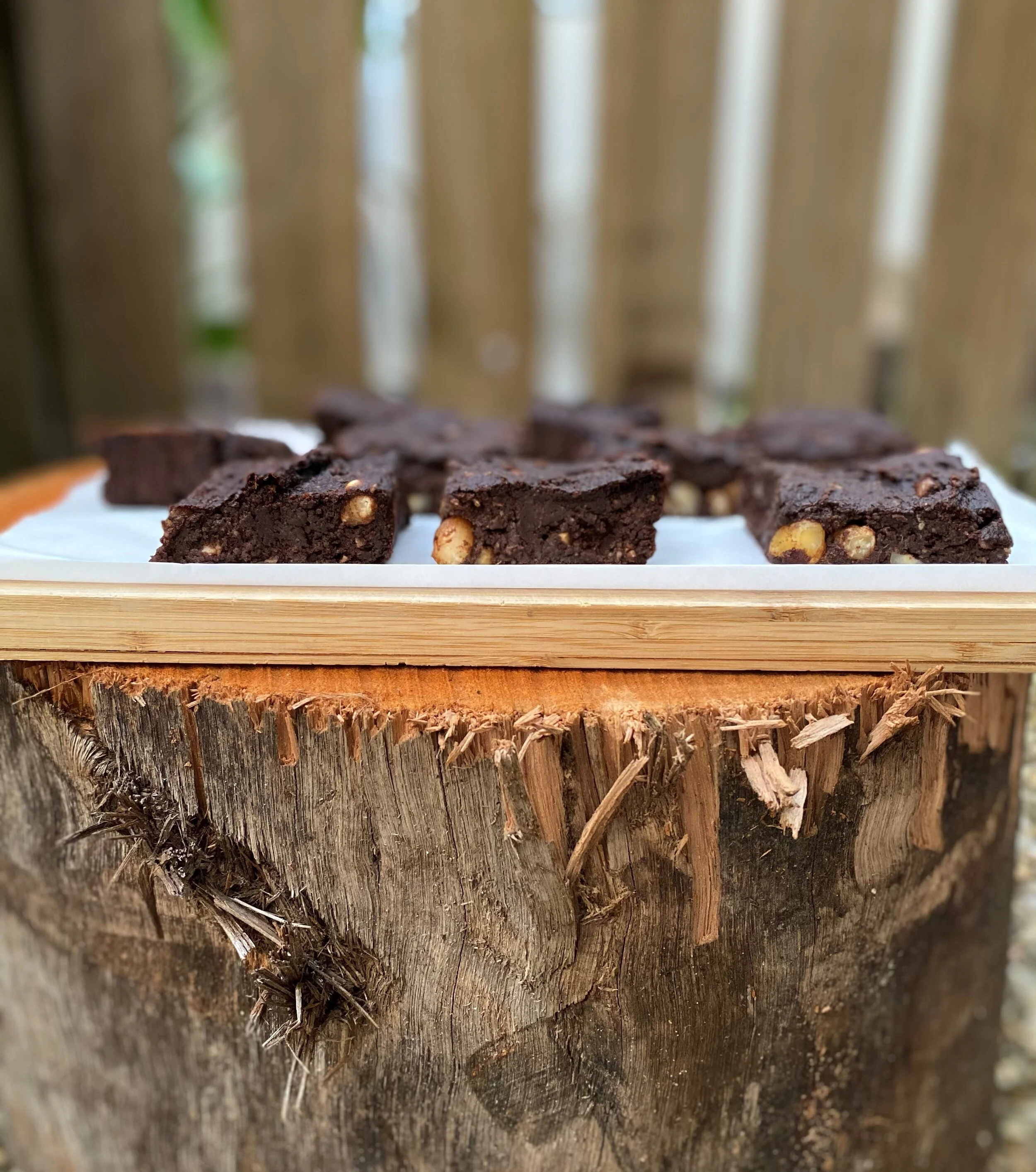 Fudgy sweet potato &amp; hazelnut brownies 