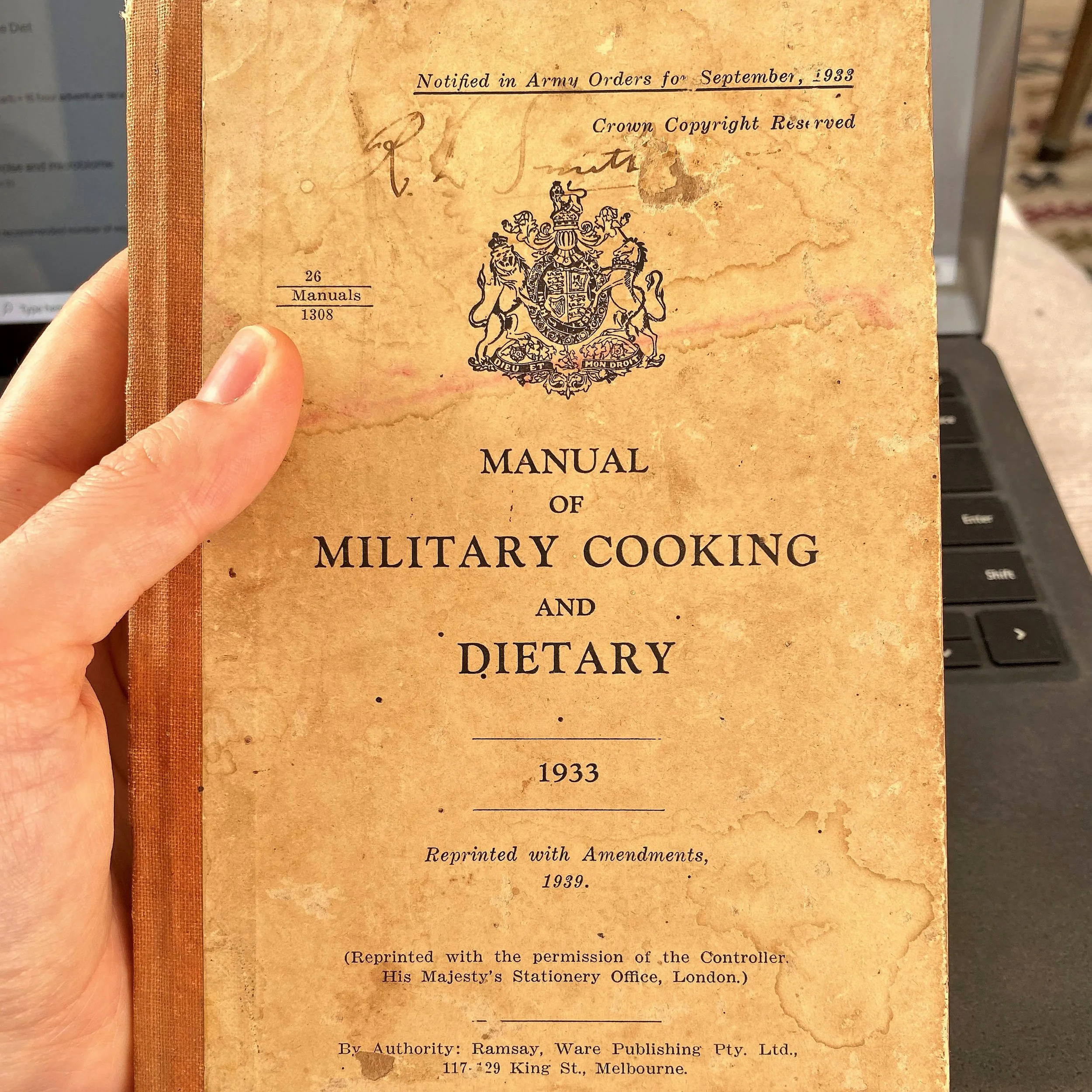 A historical find and Anzac biscuits