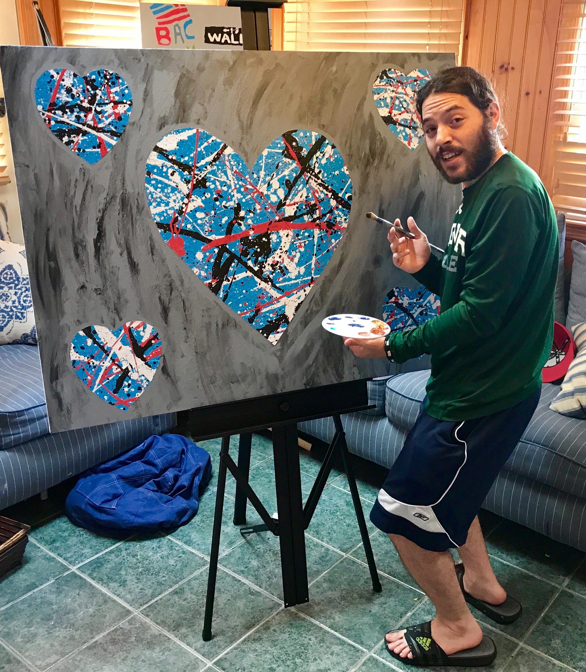 Justin working on “Favoritism” (circa 2017)