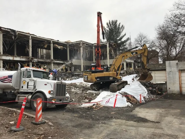 Wetting of building prior to demolition - 1/7/2019 10:02am